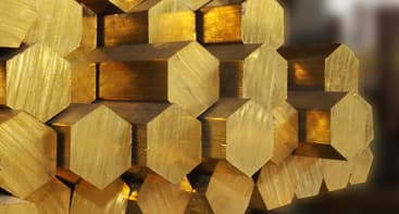 Bară Hexagonală Alamă